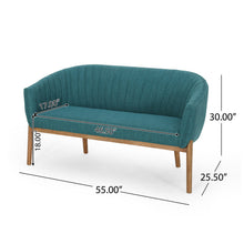 Load image into Gallery viewer, Mid Century Modern Loveseat With Channel Stitched Backrest
