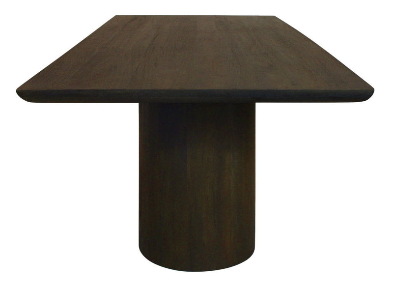 96" Solid Wood Double Pedestal Base Dining Table - Dark Brown