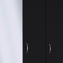 Load image into Gallery viewer, 71" Mirro Two Door Two Drawer Combo Dresser - Black
