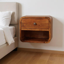 Load image into Gallery viewer, 12" Solid Wood One Drawer Floating Nightstand - Chestnut
