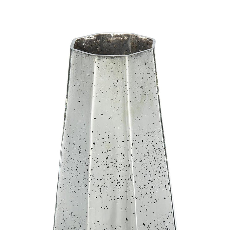 Cylinder Table Vase - Antiqued Silver