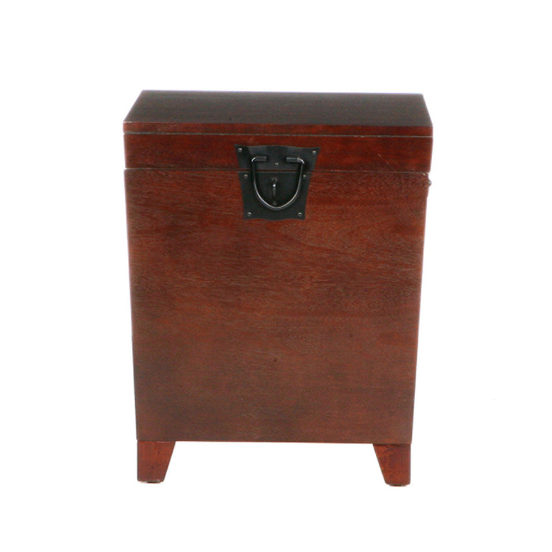 Solid Wood And Manufactured Wood Square End Table - Brown