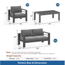Load image into Gallery viewer, Outdoor Patio Set, All-Weather With Thick Cushions
