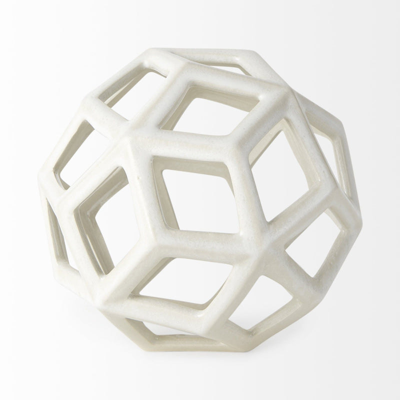 Decorative Orb Tabletop Sculpture (392532) - White