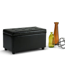Load image into Gallery viewer, Cosmopolitan - Storage Ottoman - Midnight Black
