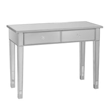 Load image into Gallery viewer, 40" Mirrored Glass Console Table Drawers - Silver
