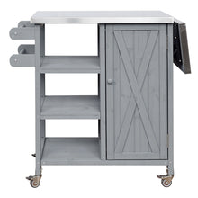 Load image into Gallery viewer, Foldable Outdoor Kitchen Island With Storage Cabinet
