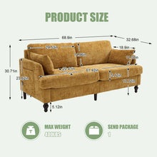 Load image into Gallery viewer, Chenille 2 Seater Sofa With LED Light, USB Charging Port, And Storage Bag
