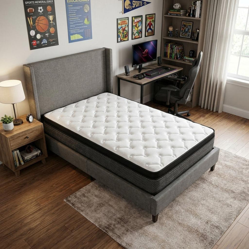 Foam Medium Euro Top Foam Mattress - Twin
