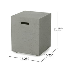 Load image into Gallery viewer, Modern Tank Holder Side Table With Smooth Concrete Surface
