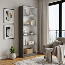 Load image into Gallery viewer, Five Tier Bookcase (546195) - Gray / White
