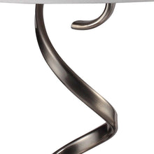 Load image into Gallery viewer, Metal Bedside Table Lamp With White Empire Shade - Silver
