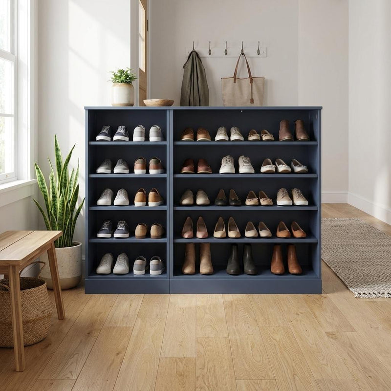 Solid Woodshoe Storage Cabinet (755958) - French Blue