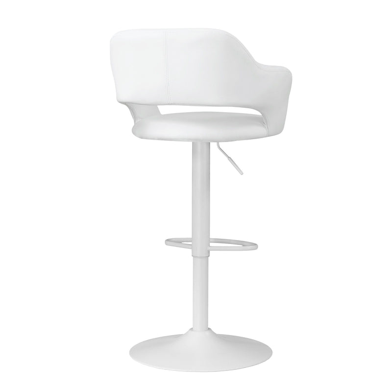 Metal Low Back Bar Height Bar Chair - White