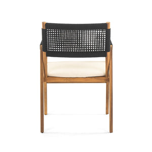 Outdoor Rustic Patio Acacia Bistro Set With Cushions