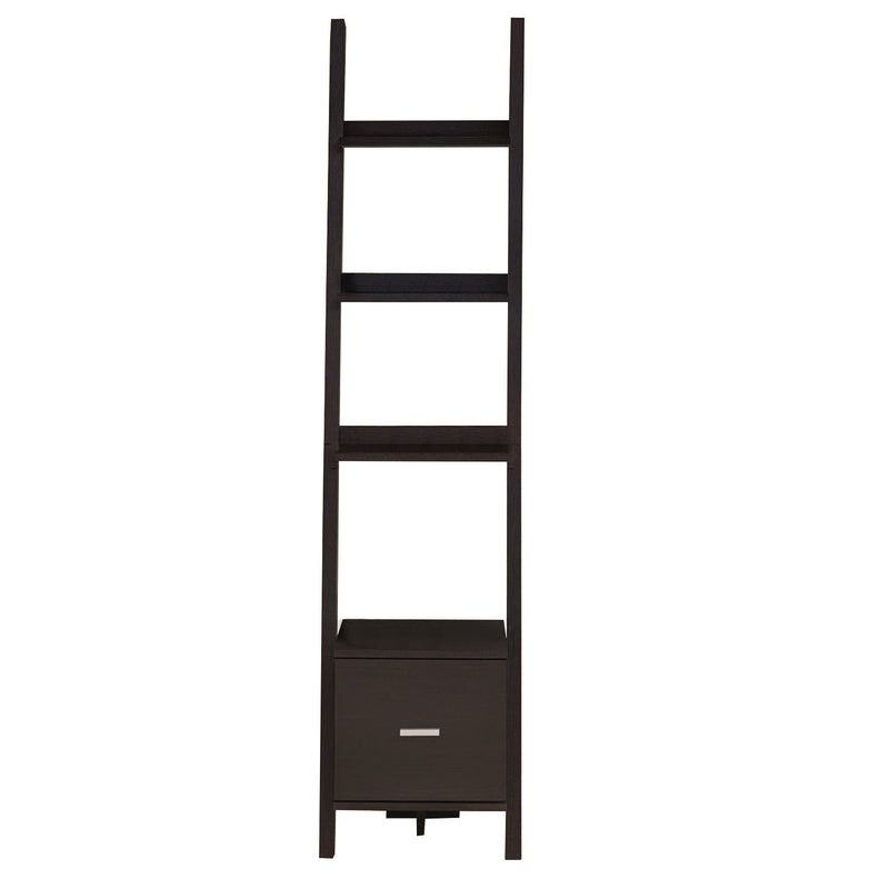 Four Tier Ladder Bookcase (332947) - Brown