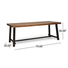 Load image into Gallery viewer, Equilibrium - Outdoor Dining Table With Wooden Frame And Slat Top
