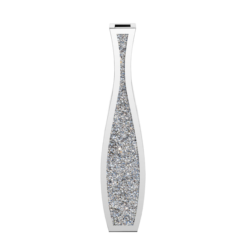 Mirrored Floor Vase - Silver