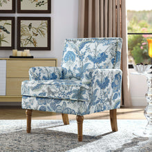 Load image into Gallery viewer, Floral Accent Armchair With Nailhead Trim

