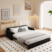 Load image into Gallery viewer, Pull Out 3 In 1 Convertible Sleeper Sofa With Side Storage, Multi Functional
