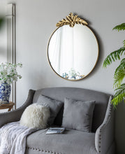 Load image into Gallery viewer, Large Round Wall Mirror With Metal Frame, Circle Accent Mirror For Living Room Bedroom Entryway - Gold
