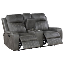 Load image into Gallery viewer, Forrest - Motion Reclining Loveseat With Console - Gray
