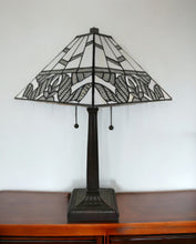 Load image into Gallery viewer, 22" Metal Two-Light Candlestick Table Lamp With White Shade - Dark Brown
