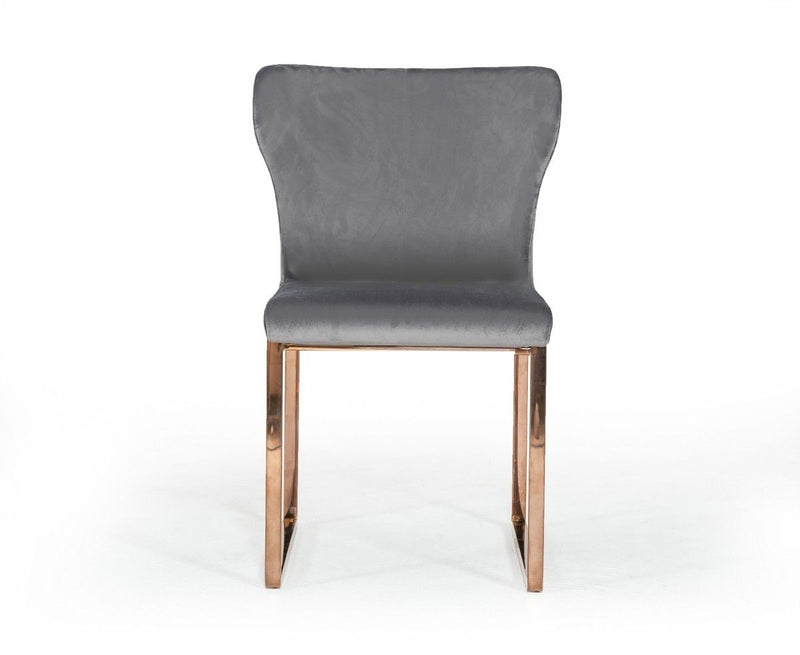 Upholstered Fabric Wing Back Dining Side Chair - Gray