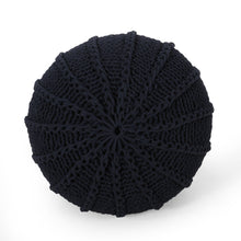 Load image into Gallery viewer, Bordeaux - Knitted Round Pouf Ottoman And Floor Cushion

