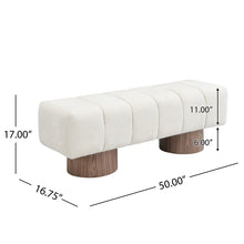 Load image into Gallery viewer, Upholstered Entryway Bench Ottoman
