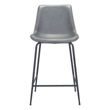 Load image into Gallery viewer, Steel Low Back Counter Height Bar Chair - Gray And Black

