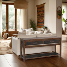 Load image into Gallery viewer, 2 Drawer Sofa Table, 2 Tone - Brown
