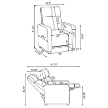 Load image into Gallery viewer, Warren - 3 Seater Reclining Home Theater - Black
