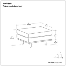 Load image into Gallery viewer, Morrison - Handcrafted Ottoman

