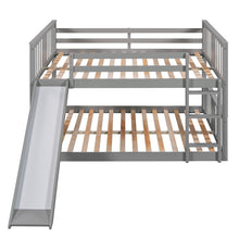 Load image into Gallery viewer, Full Over Full Bunk Bed with Ladder with Slide, Gray (Old SKU :LP000208AAE)
