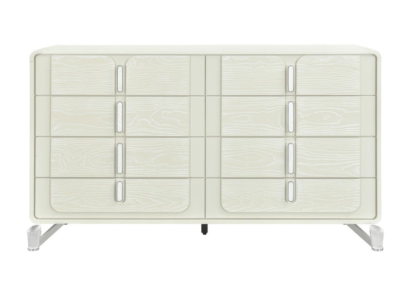 Wood Six Drawer Double Dresser (766569) - Beige
