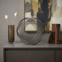 Load image into Gallery viewer, Hand Painted Decorative Orb Tabletop Sculpture (483223) - Gray
