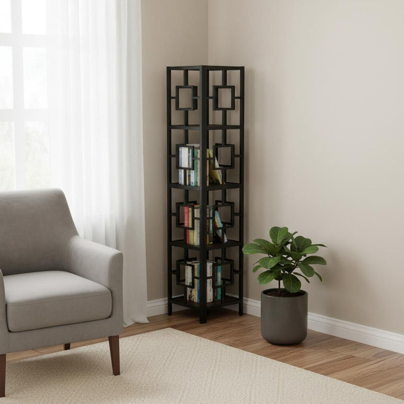 Corner Bookcase - Espresso