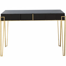 Load image into Gallery viewer, 48" Mirrored Glass Console Table - Black
