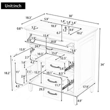 Load image into Gallery viewer, Bathroom Vanity With Sink Top, Flip Drawers, Adjustable Shelf
