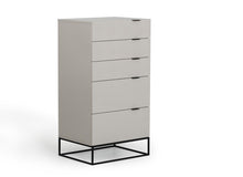 Load image into Gallery viewer, Manufactured Wood Five Drawer Chest - Gray
