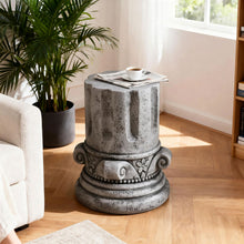 Load image into Gallery viewer, Outdoor End Table, Round Side Table For Patio And Garden - Antique Gray
