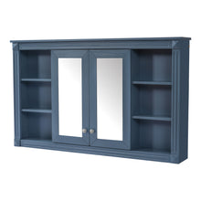 Load image into Gallery viewer, Wall-Mounted Mirror Cabinet With Adjustable Shelf And Open Shelves
