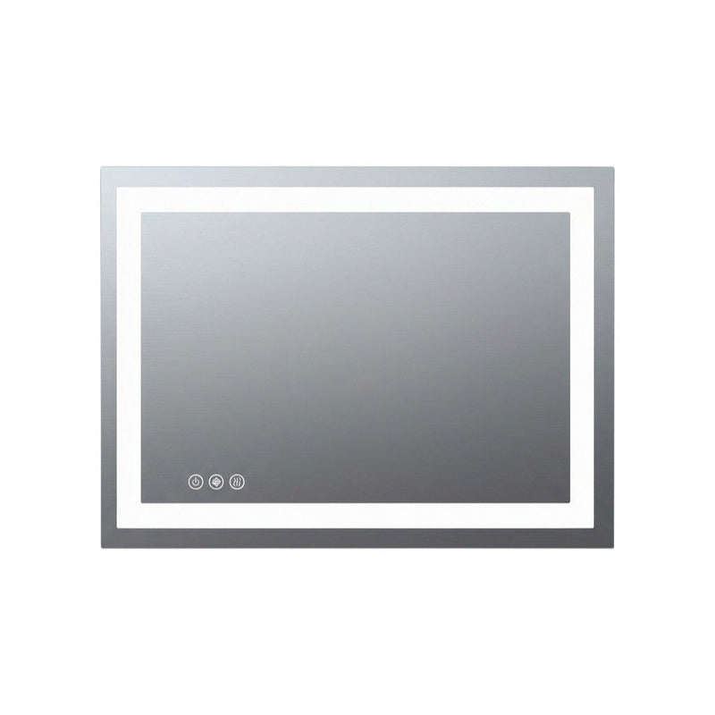 Lighted Frameless Bathroom Vanity Mirror (719444) - Silver / Gray