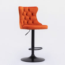 Load image into Gallery viewer, Swivel Barstools Adjusatble Seat Height, Modern Upholstered Bar Stools With Backs Comfortable Tufted For Home Pub And Kitchen Island (Set of 2)
