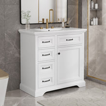 Load image into Gallery viewer, Modern Bathroom Vanity With Sink Top, 4 Drawers And 1 Soft-Close Door
