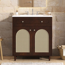 Load image into Gallery viewer, Modern Bathroom Vanity With Sink, Cabinet With Adjustable Shelf
