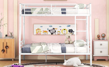 Load image into Gallery viewer, Full XL Over Queen Metal Bunk Bed, White
