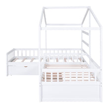 Load image into Gallery viewer, L Shape Platform Bed With 3 Storage Drawers
