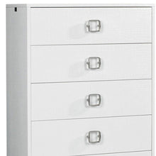 Load image into Gallery viewer, Solid Wood Stainless Steel Six Drawer Chest - White

